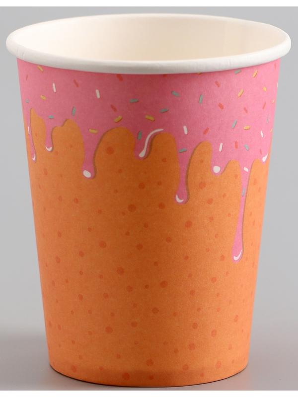 Стаканы бумажные «Пончик», 6 шт.