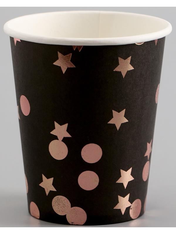 Стаканы бумажные «Розовые звёзды», 6 шт.