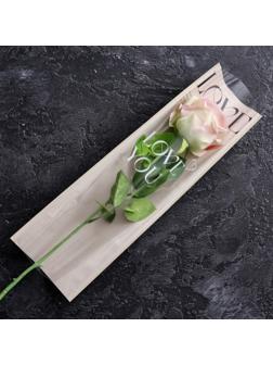 Пакет конус, для цветов, пудра, 14*40см