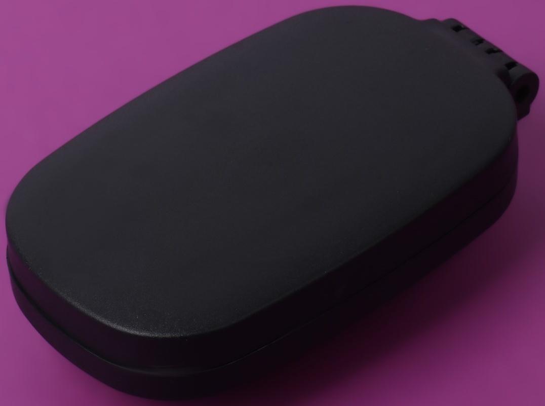 Расчёска массажная, складная, зеркалом, 9,5 × 5,5 см, цвет чёрный