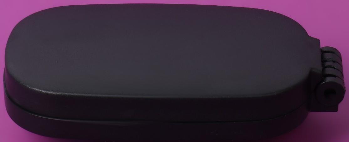 Расчёска массажная, складная, зеркалом, 9,5 × 5,5 см, цвет чёрный