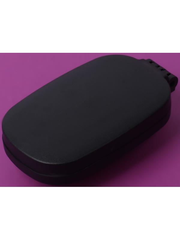 Расчёска массажная, складная, зеркалом, 9,5 × 5,5 см, цвет чёрный