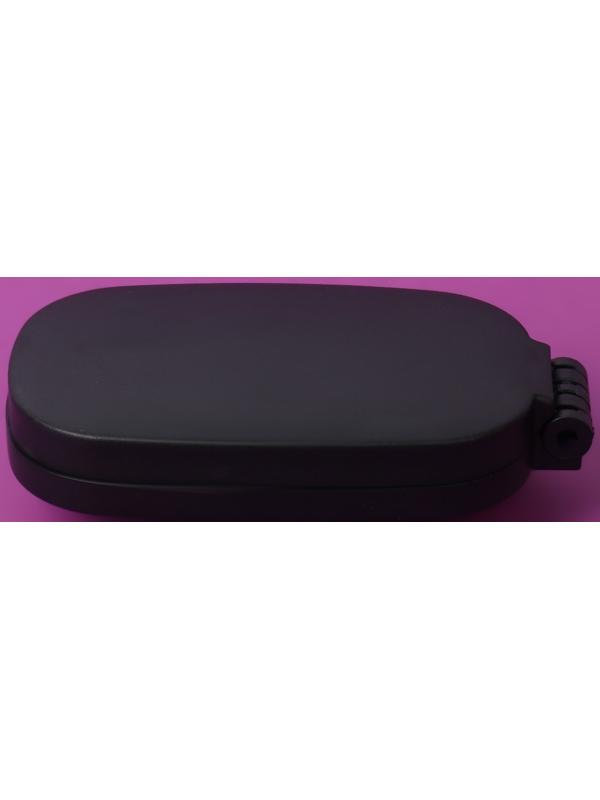 Расчёска массажная, складная, зеркалом, 9,5 × 5,5 см, цвет чёрный