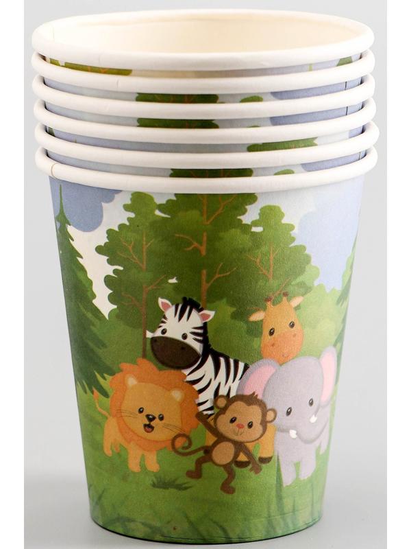 Стаканы бумажные «Зверюшки», 6 шт.