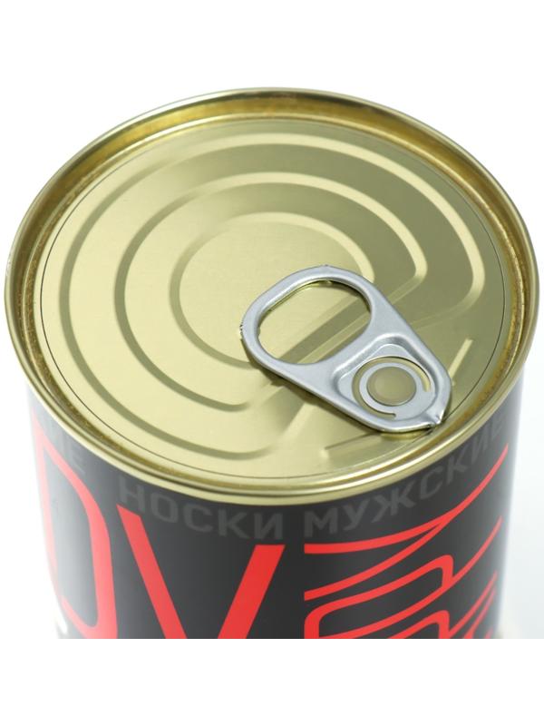 Подарок носки с принтом в банке 