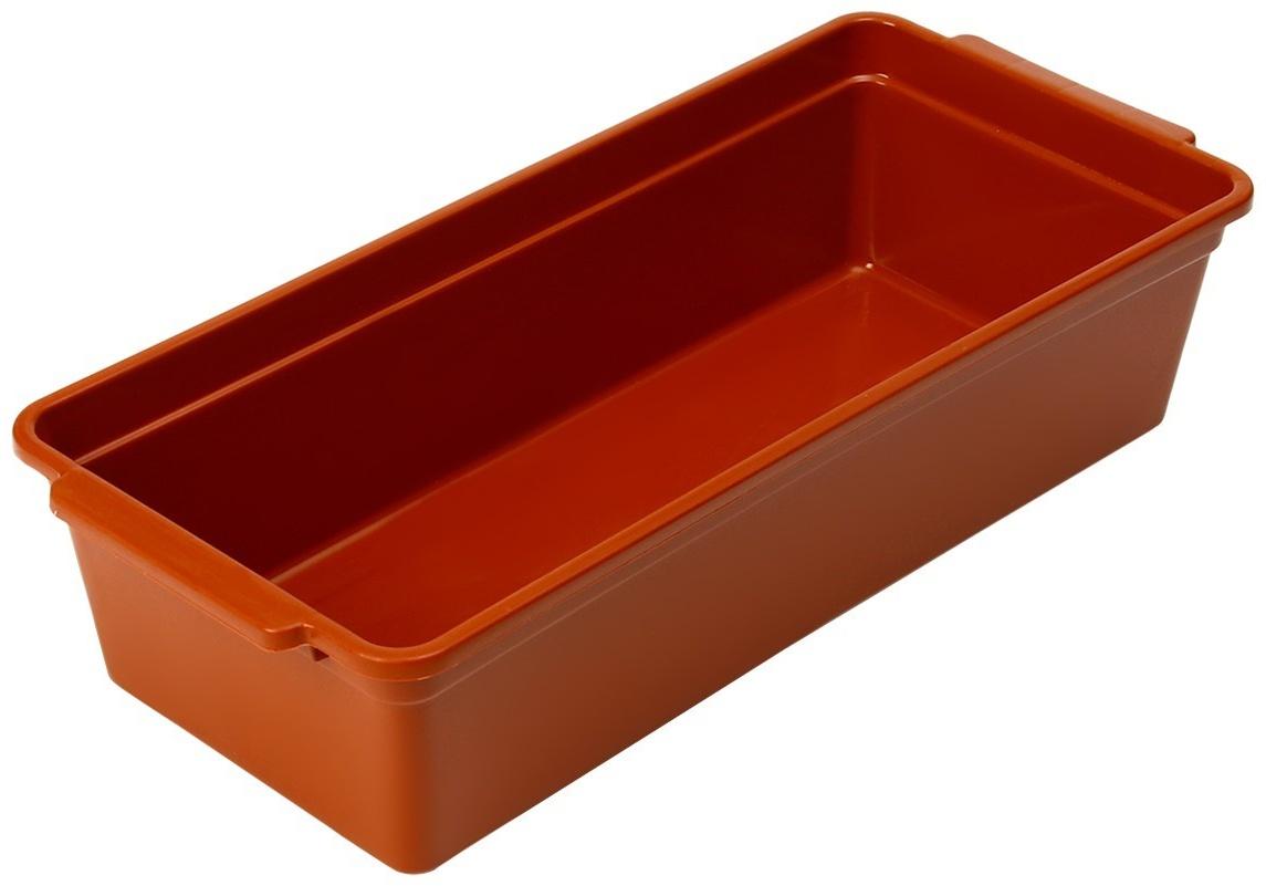 Ящик для выращивания зелёного лука, 40 × 19 × 10 см, 21 лунка, красный