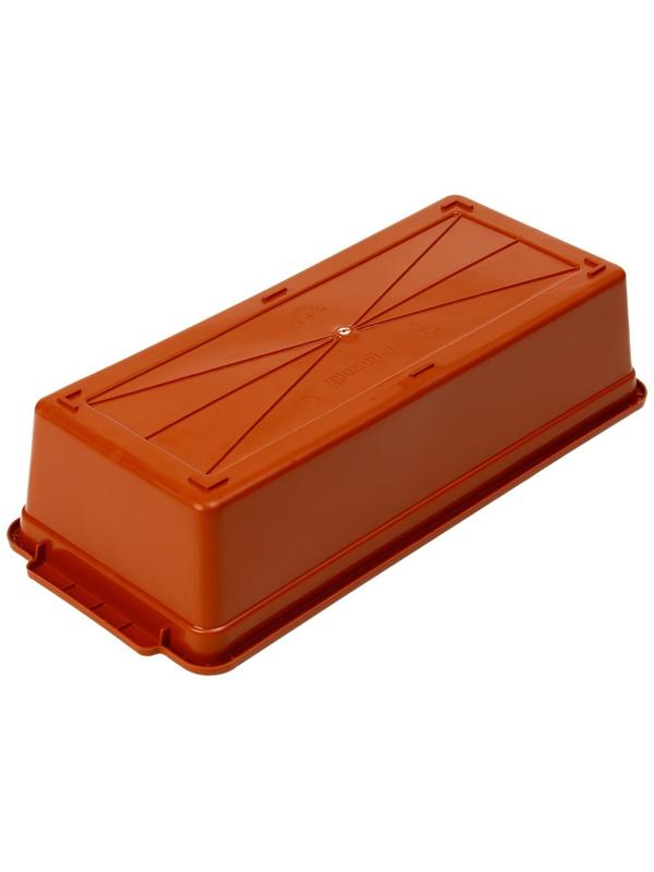 Ящик для выращивания зелёного лука, 40 × 19 × 10 см, 21 лунка, красный