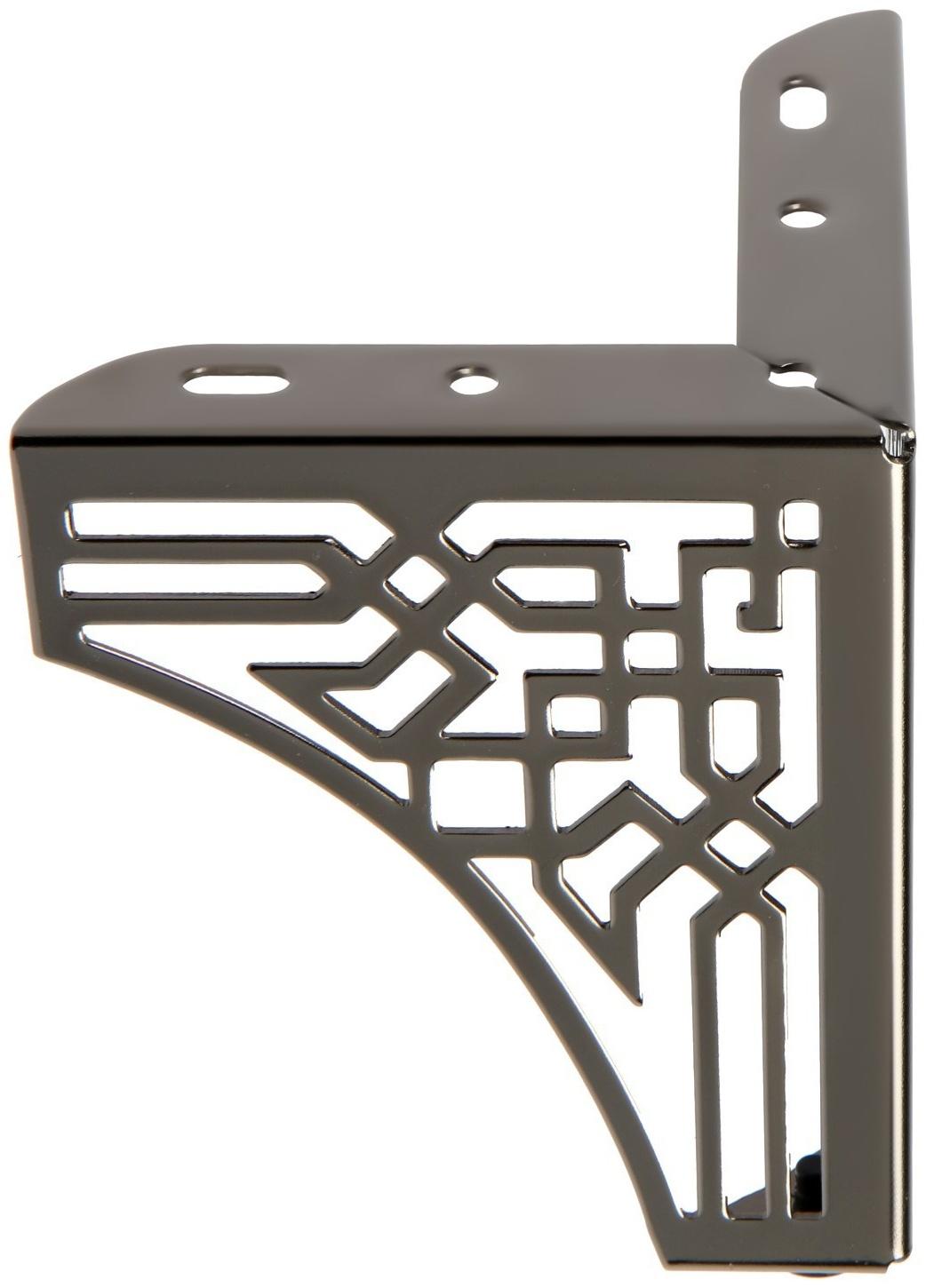 Опора мебельная CAPPIO резная OP01, h=130 мм.10,5*10,5, цвет глянцевый черный