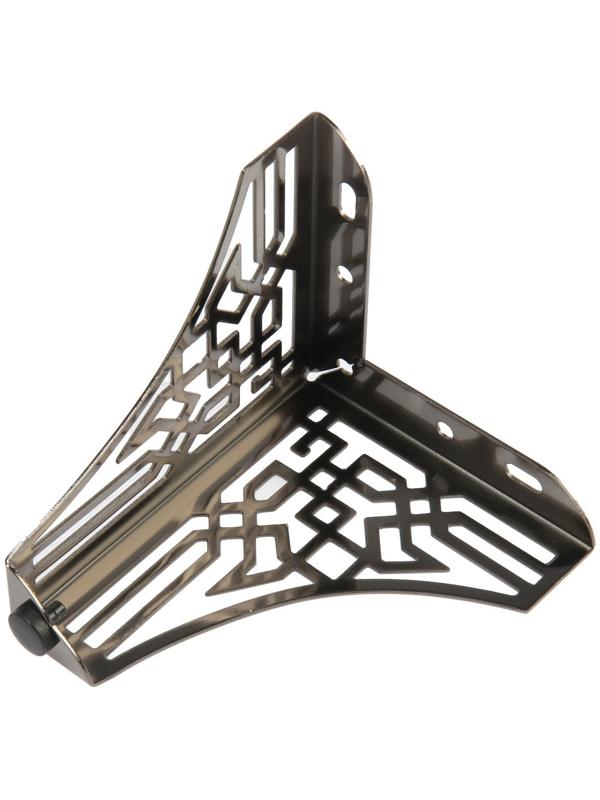 Опора мебельная CAPPIO резная OP01, h=130 мм.10,5*10,5, цвет глянцевый черный