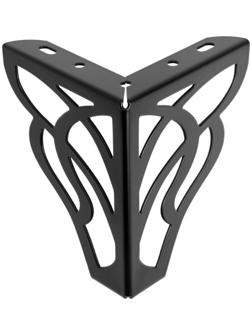 Опора мебельная CAPPIO резная OP02, h=130 мм.10*10мм, цвет матовый черный