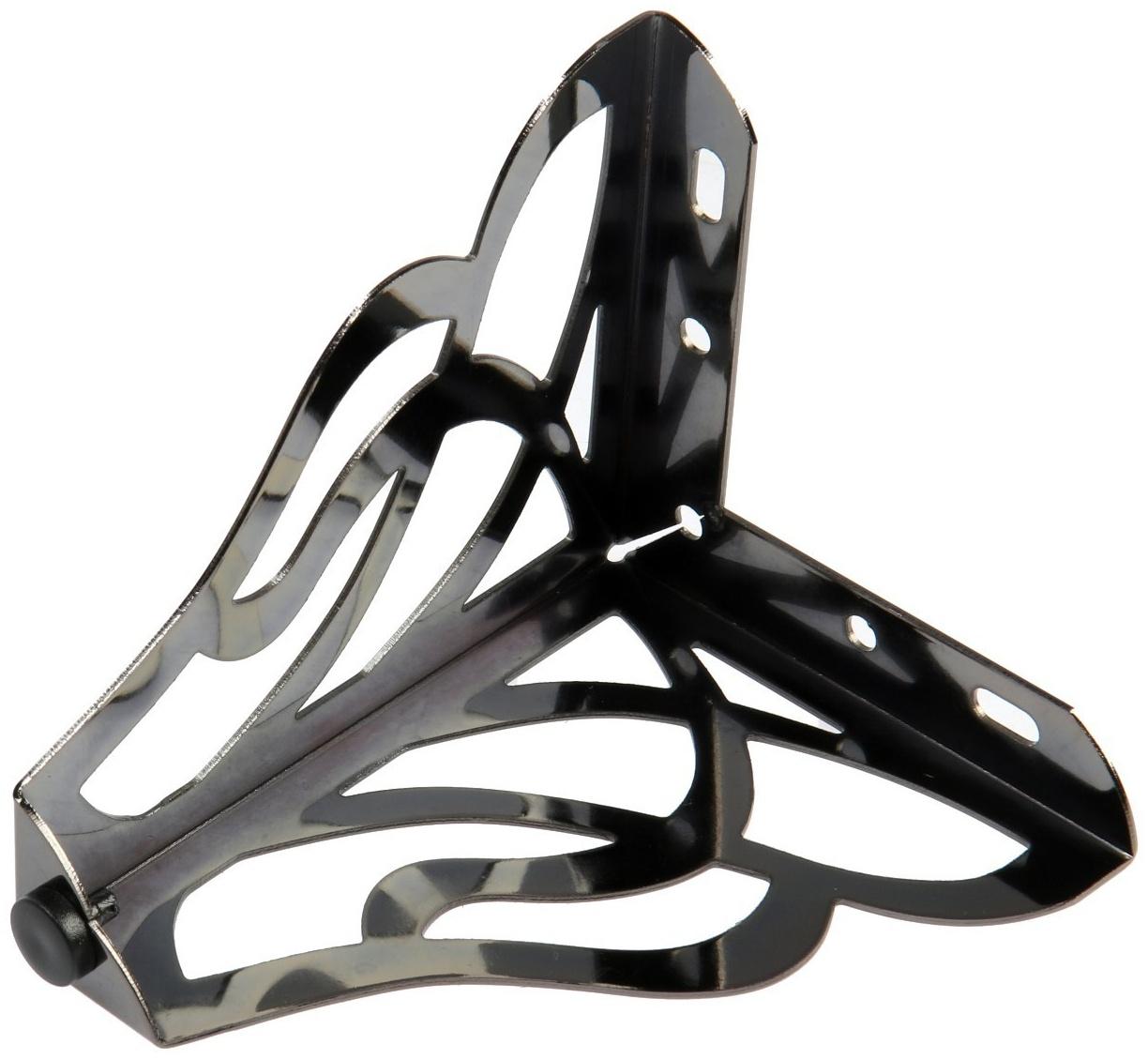 Опора мебельная CAPPIO резная OP02, h=130 мм.10*10мм, цвет глянцевый черный