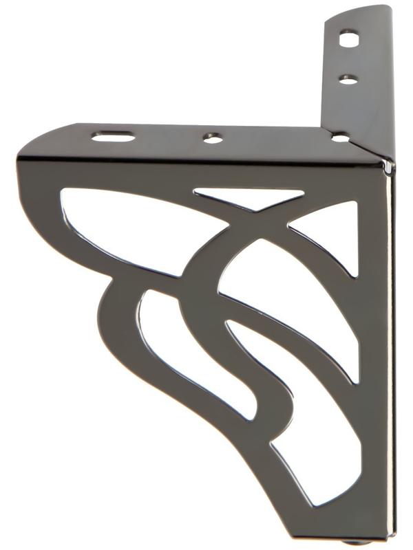 Опора мебельная CAPPIO резная OP02, h=130 мм.10*10мм, цвет глянцевый черный