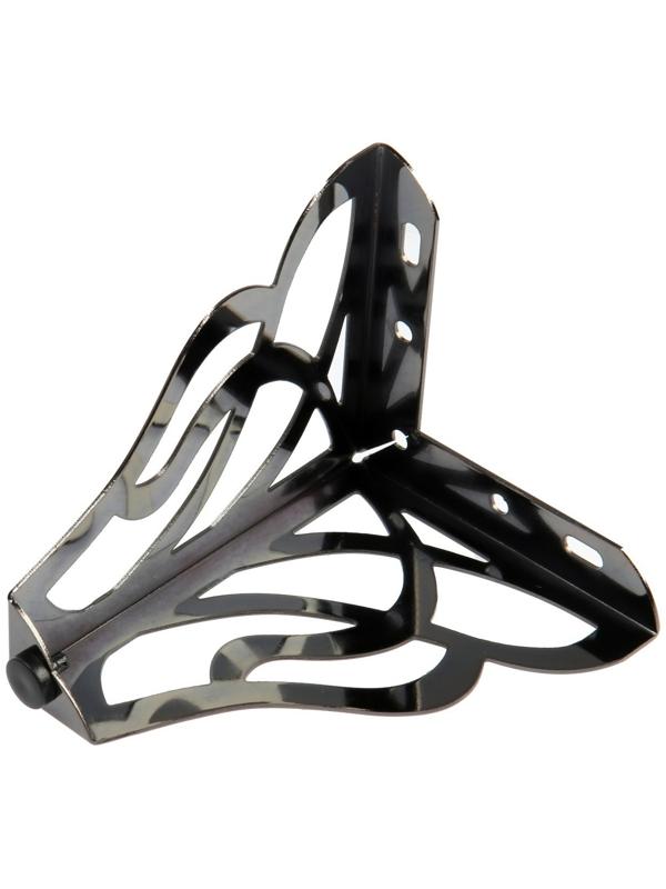 Опора мебельная CAPPIO резная OP02, h=130 мм.10*10мм, цвет глянцевый черный