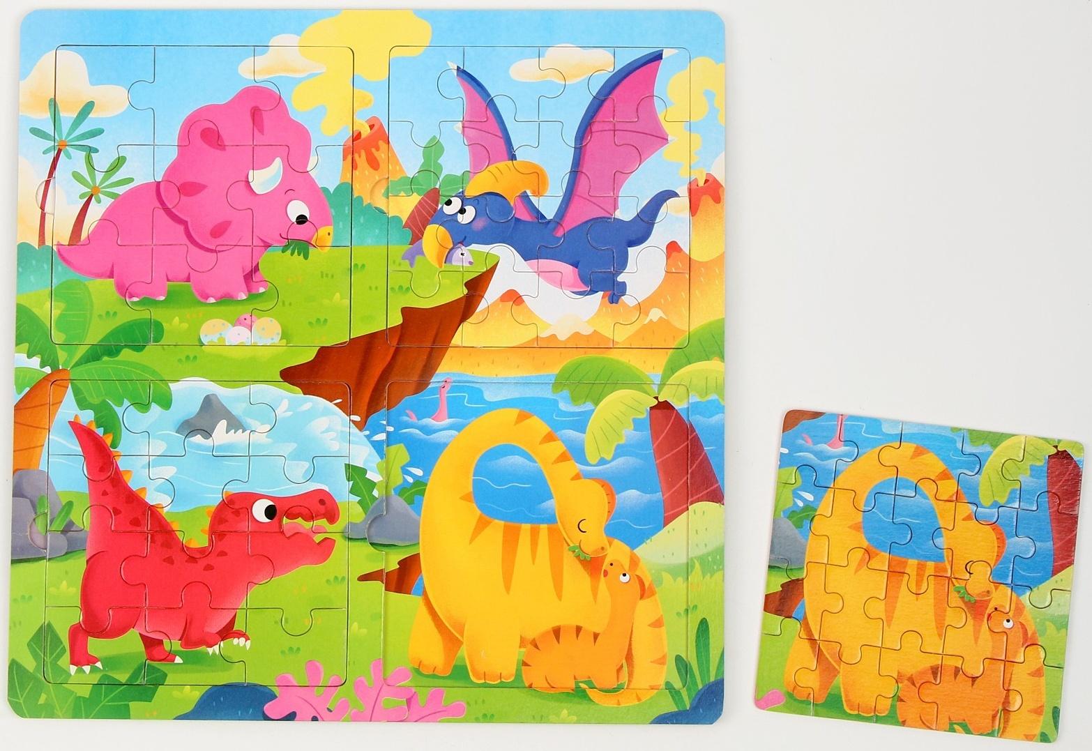 Доска магнитно-маркерная + пазлы «Дракончики» 30 × 30 × 0,5 см