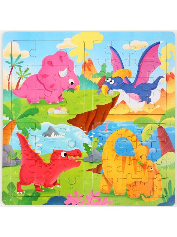 Доска магнитно-маркерная + пазлы «Дракончики» 30 × 30 × 0,5 см