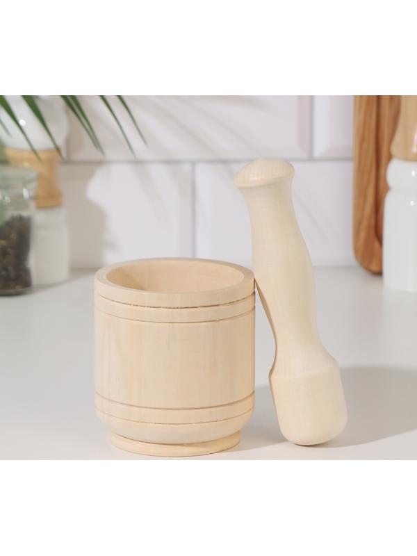 Ступка для специй с пестиком деревянная (1269)