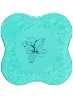 Коврик под колени для йоги Sangh Flower, 20х20 см, цвет бирюзовый