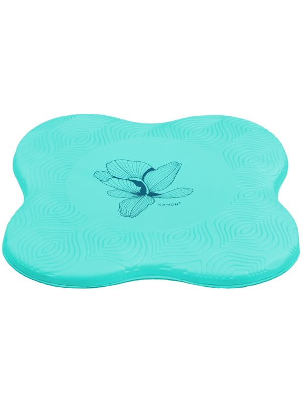 Коврик под колени для йоги Sangh Flower, 20х20 см, цвет бирюзовый