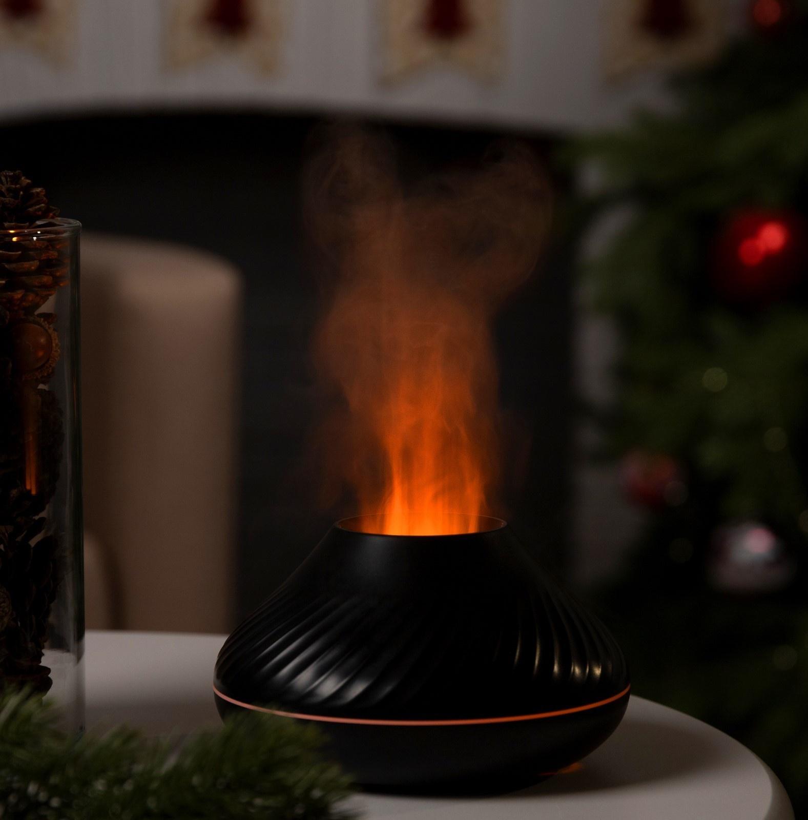 Увлажнитель воздуха Luazon HM-10, эффект пламени, 130 мл, 4,5 Вт, USB, чёрный