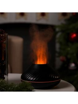 Увлажнитель воздуха Luazon HM-10, эффект пламени, 130 мл, 4,5 Вт, USB, чёрный