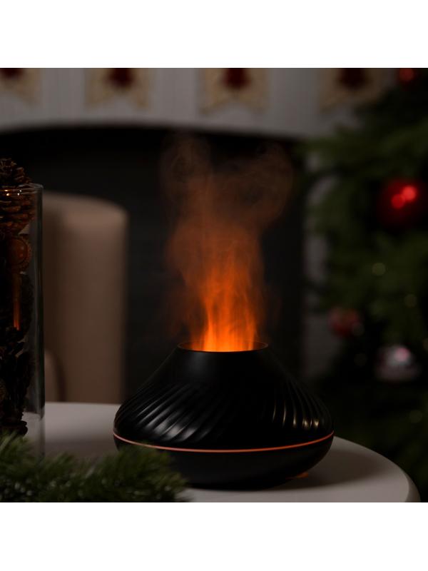 Увлажнитель воздуха Luazon HM-10, эффект пламени, 130 мл, 4,5 Вт, USB, чёрный
