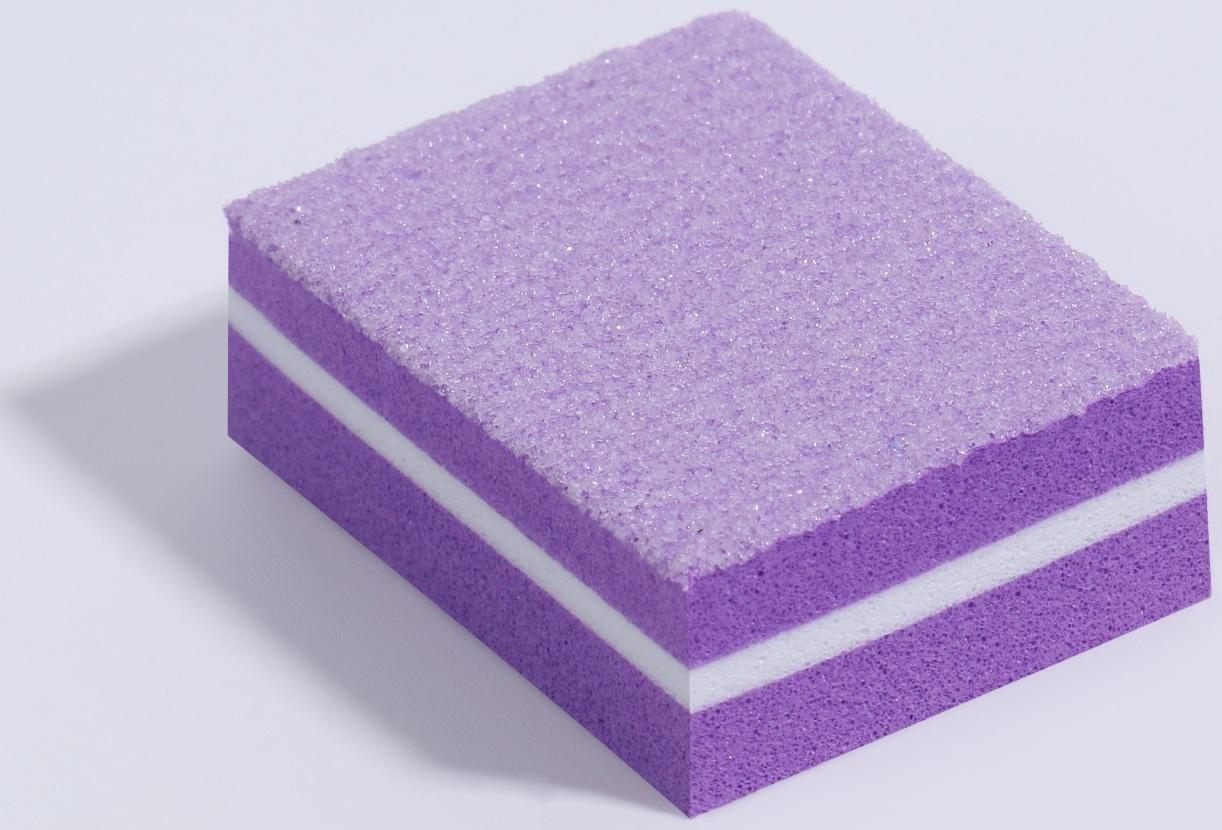 Бафы наждачные для ногтей, набор 50 шт, двухсторонние, 3,5 × 2,5 см, цвет фиолетовый