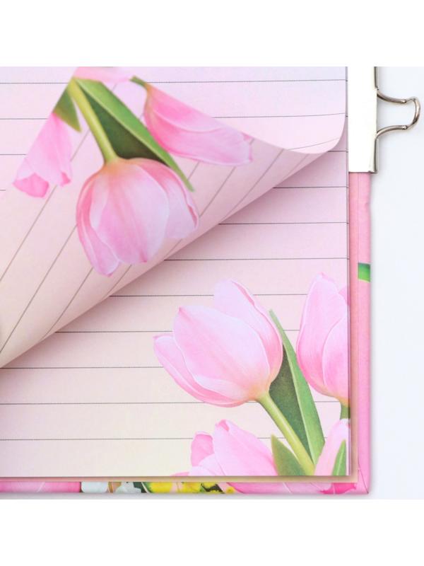 Блокнот на замочке А6, 50 л «С 8 МАРТА»