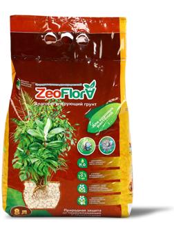 Субстрат минеральный цеолит, 8 л, влагосберегающий для крупных растений, ZEOFLORA