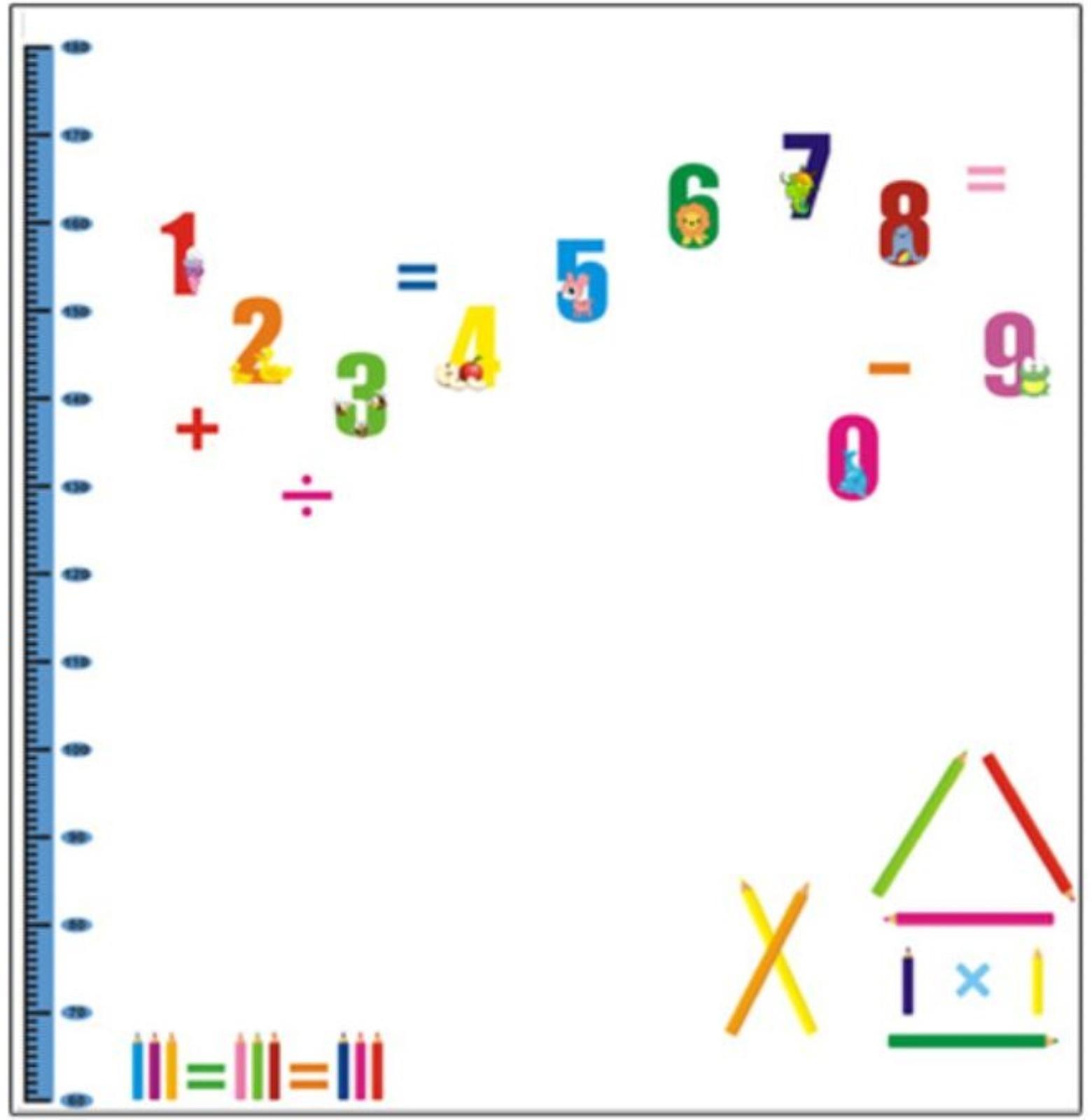 Наклейка пластик интерьерная цветная ростомер 