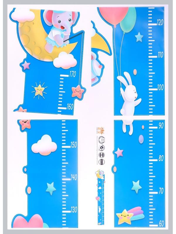 Наклейка пластик интерьерная цветная ростомер 