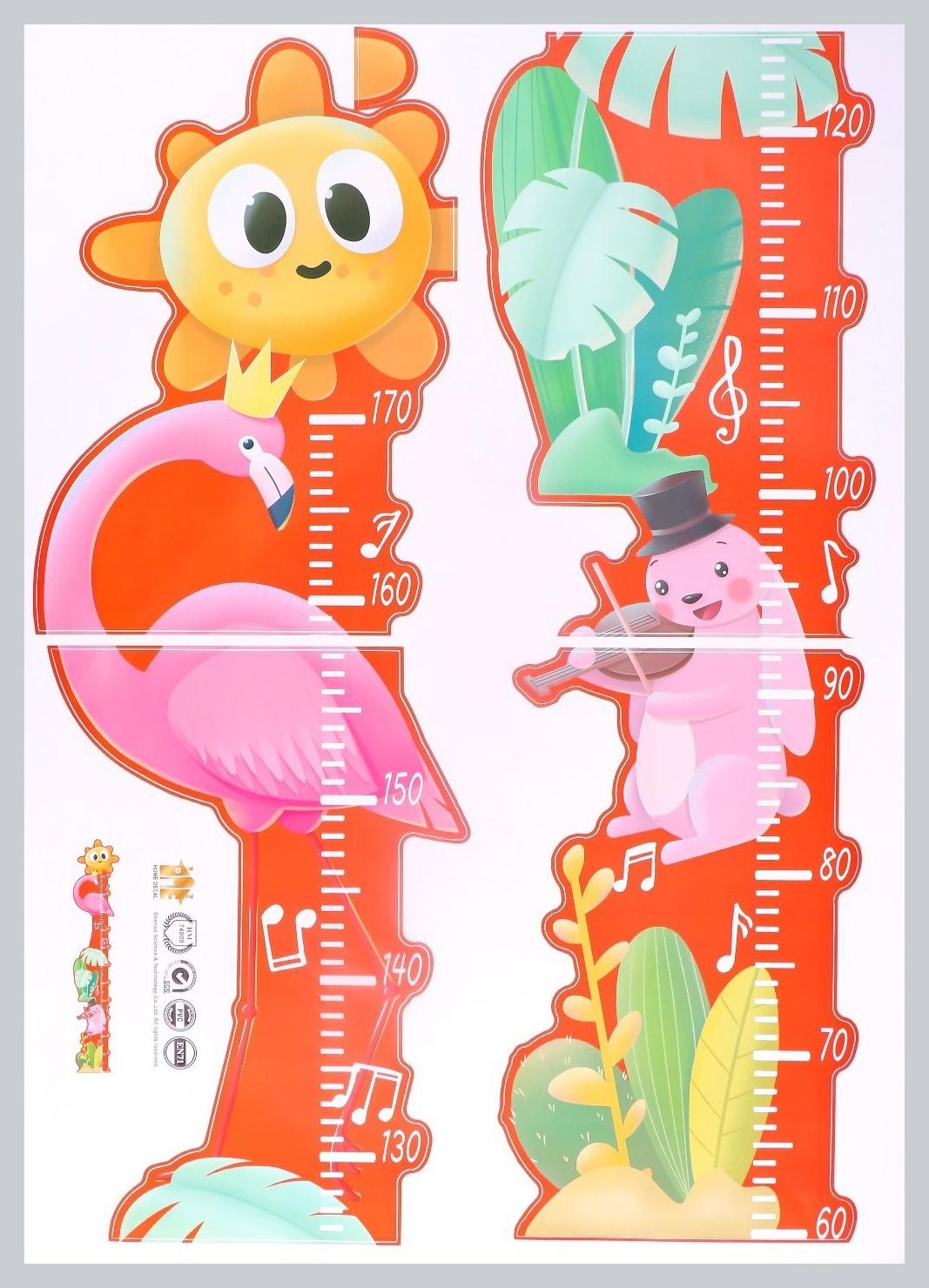 Наклейка пластик интерьерная цветная ростомер 