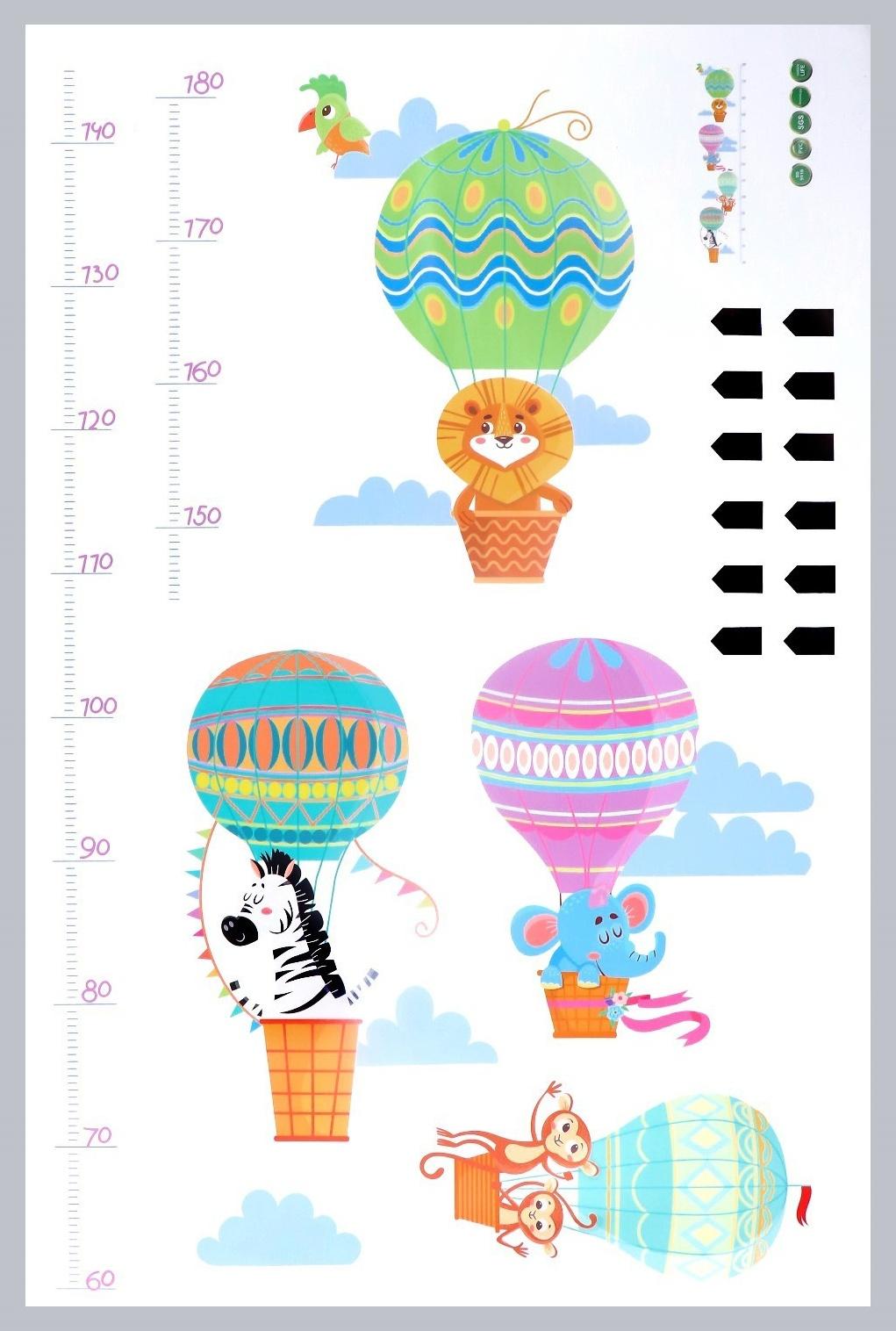 Наклейка пластик интерьерная цветная ростомер 