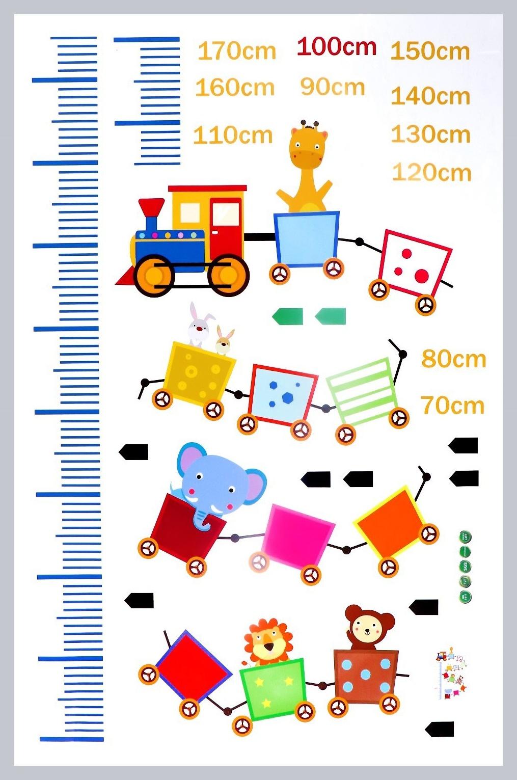 Наклейка пластик интерьерная цветная ростомер 