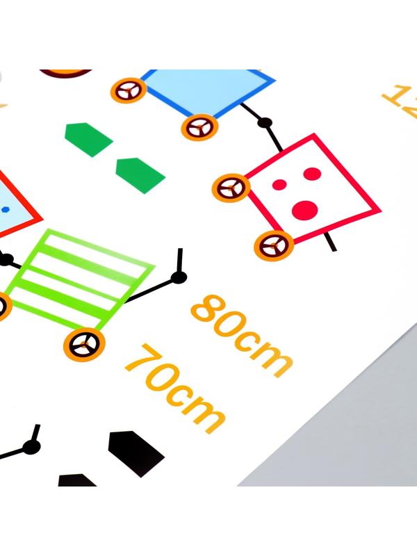 Наклейка пластик интерьерная цветная ростомер 