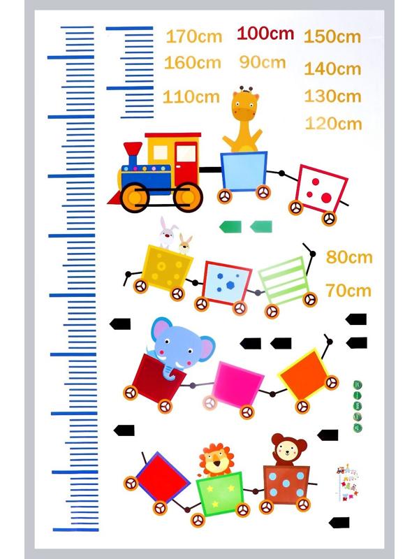 Наклейка пластик интерьерная цветная ростомер 