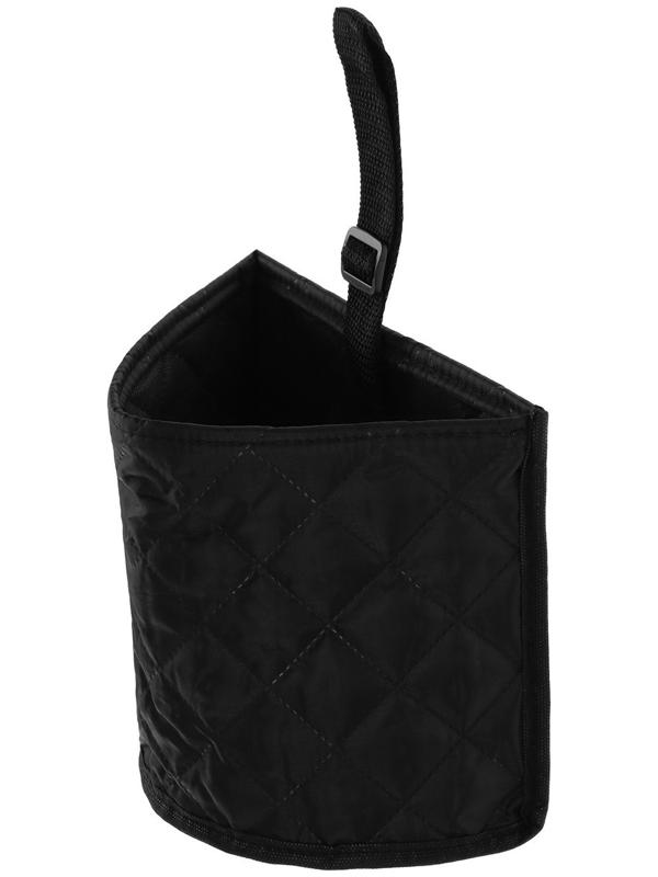 Урна-органайзер в автомобиль, стеганая, оксфорд, черная, 24 х 20 см