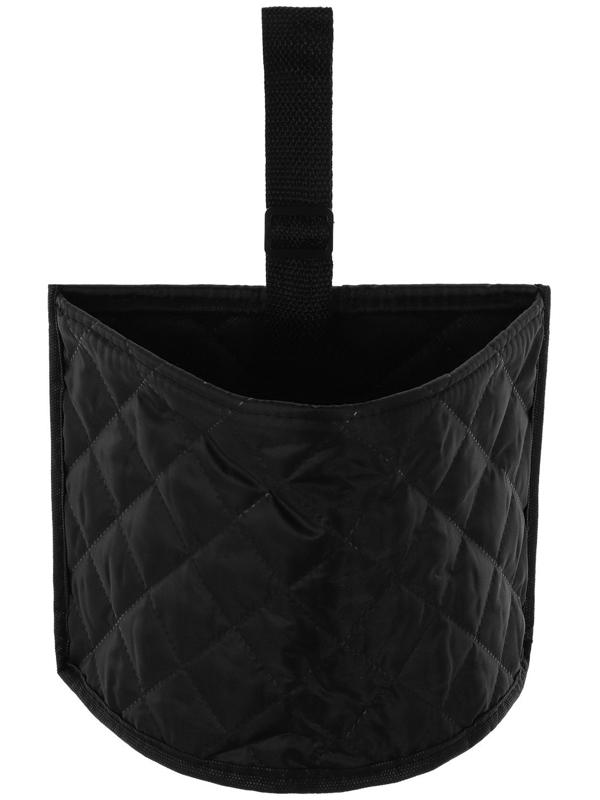 Урна-органайзер в автомобиль, стеганая, оксфорд, черная, 24 х 20 см