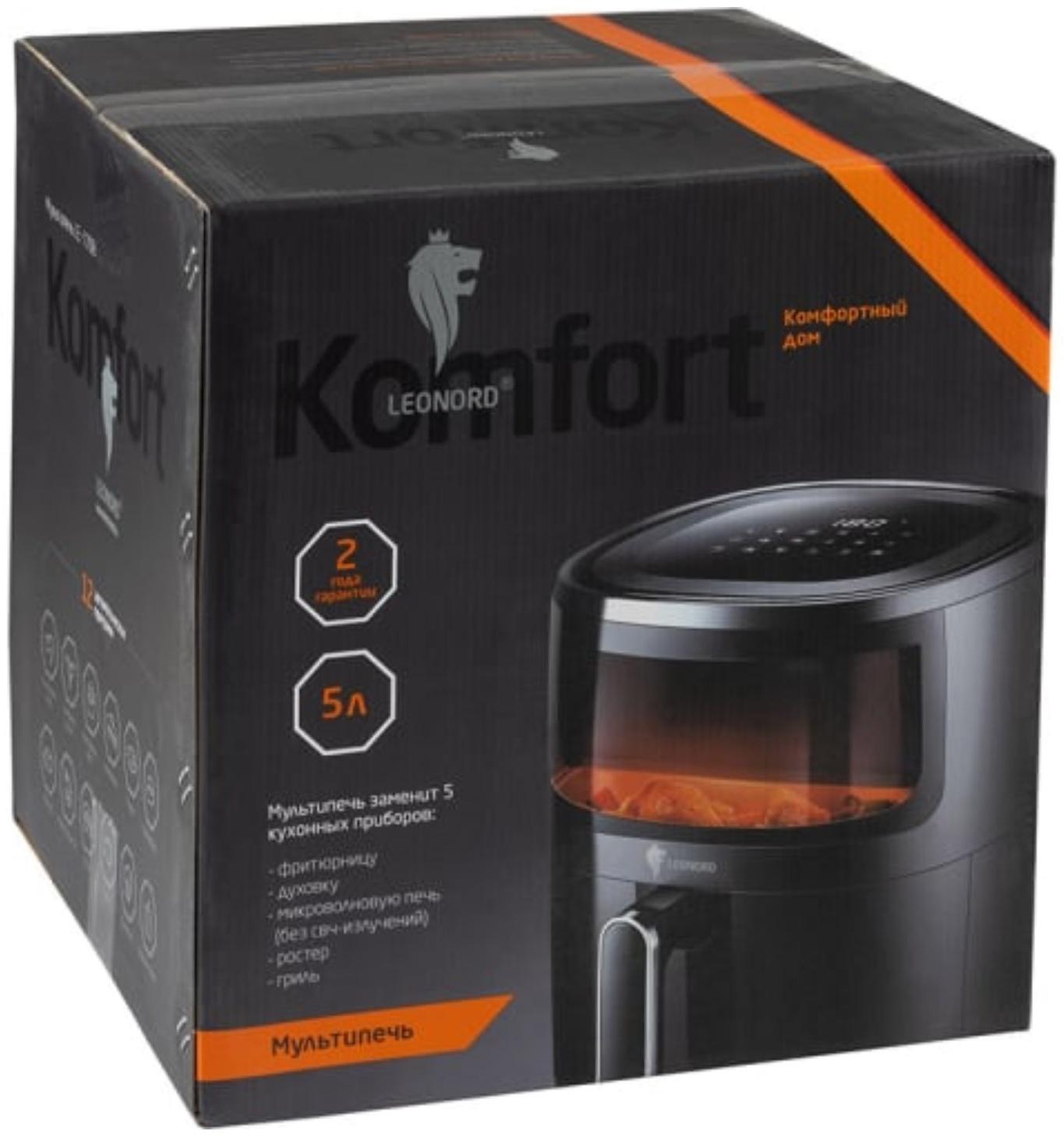 Аэрогриль Leonord LE-1708, 1500 Вт, 5 л, чёрный