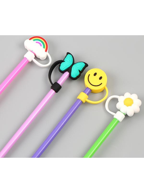 Трубочки для коктейля «Лето», набор 4 шт, цвет МИКС