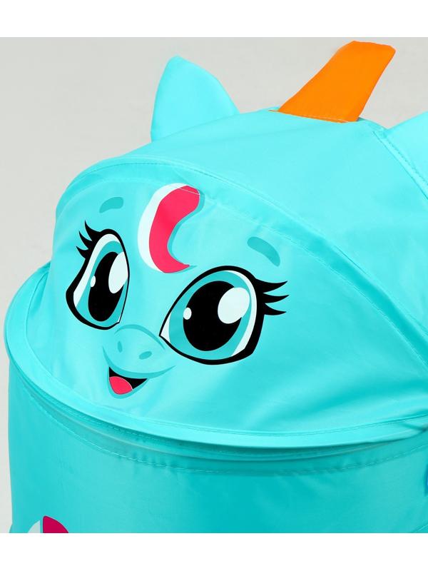 Корзина для игрушек «Единорог» с ручками и крышкой, 55 х 33 х 33 см