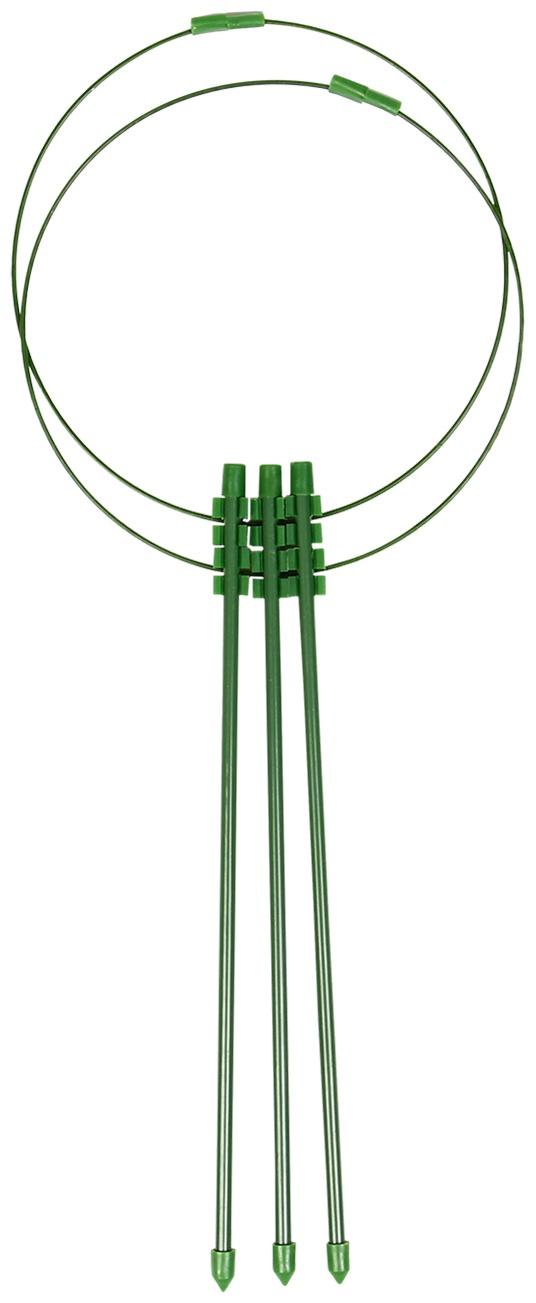 Кустодержатель, d = 18 см, h = 30 см, 2 кольца, металл, зелёный, Greengo