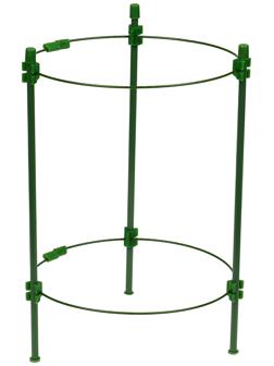 Кустодержатель, d = 18 см, h = 30 см, 2 кольца, металл, зелёный, Greengo