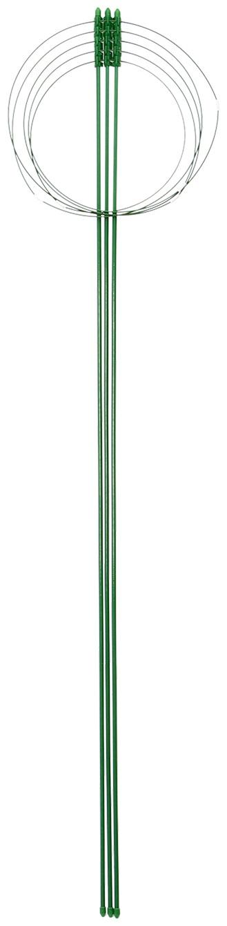 Кустодержатель, d = 32–30–28–26–24 см, h = 150 см, 5 колец, металл, зелёный, Greengo