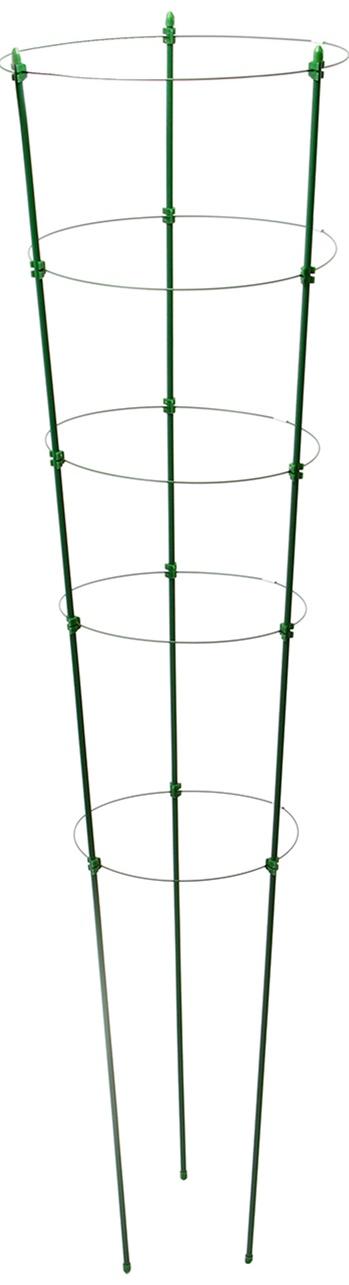Кустодержатель, d = 32–30–28–26–24 см, h = 150 см, 5 колец, металл, зелёный, Greengo