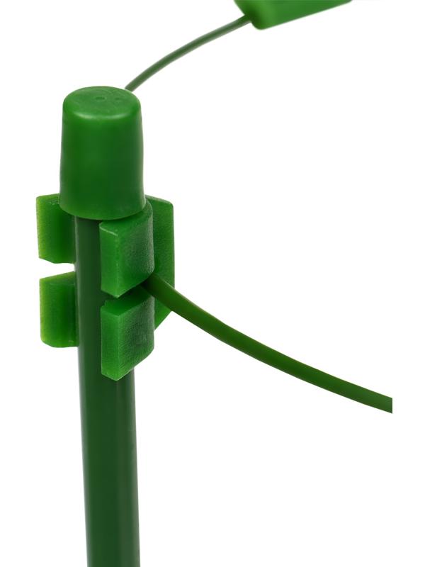 Кустодержатель, d = 32–30–28–26–24 см, h = 150 см, 5 колец, металл, зелёный, Greengo