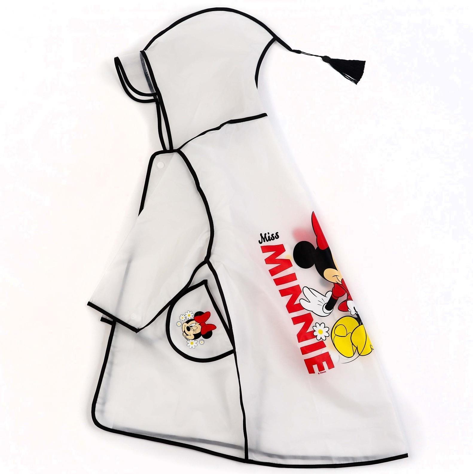 Дождевик детский, размер L, 110-120 см , Минни Маус