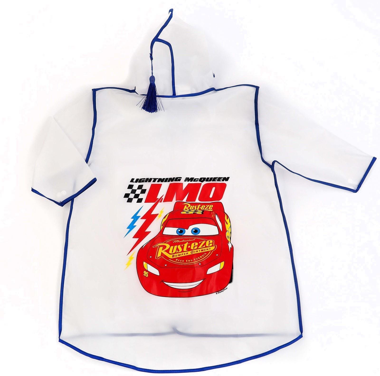 Дождевик детский, размер S, 92-98 см, Тачки