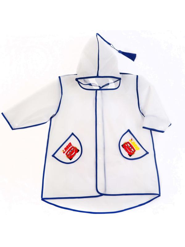 Дождевик детский, размер S, 92-98 см, Тачки