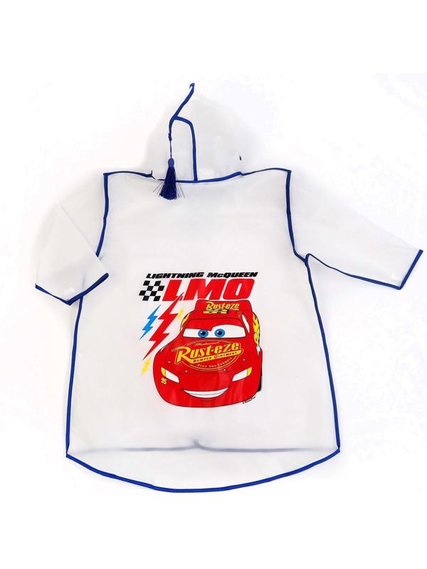 Дождевик детский, размер S, 92-98 см, Тачки