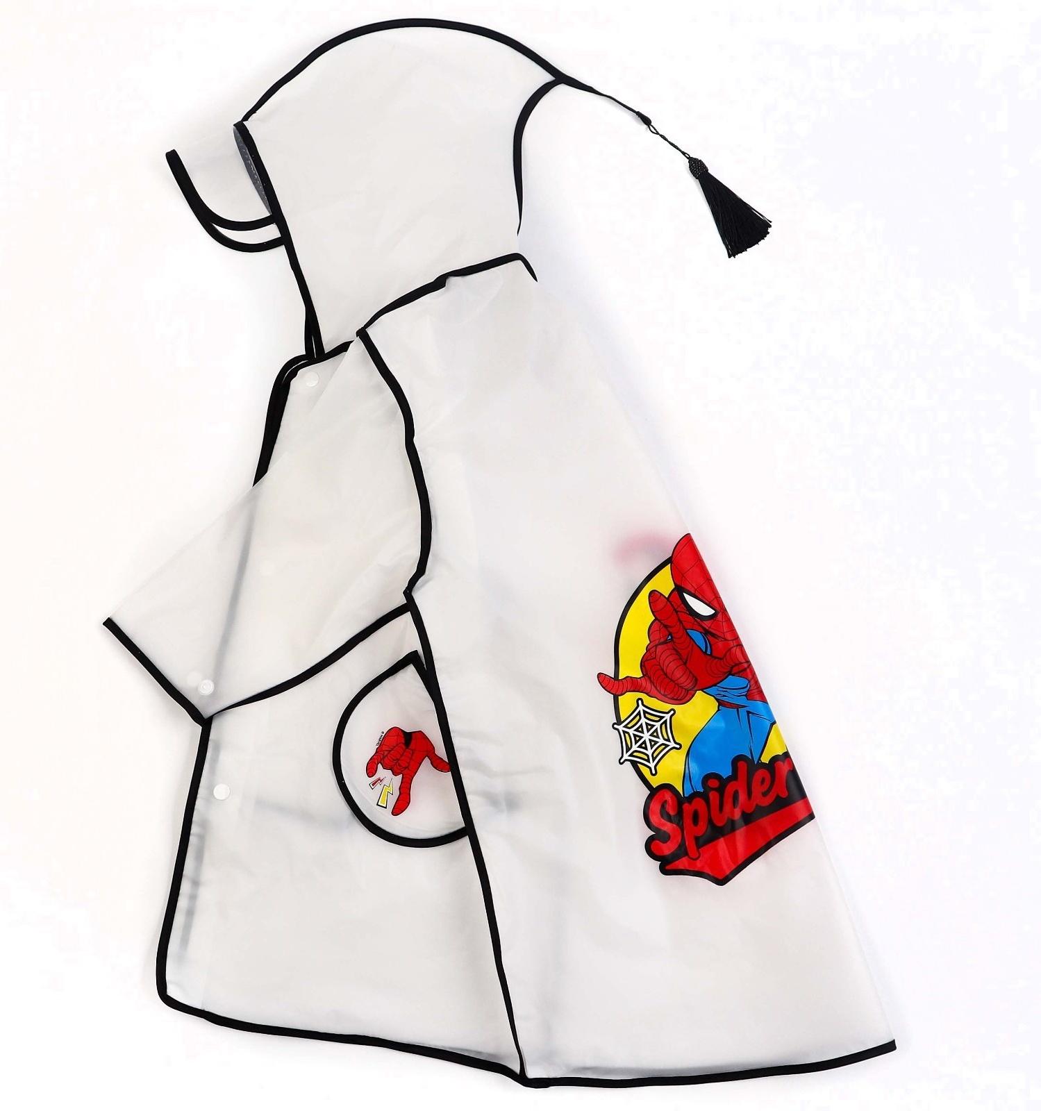 Дождевик детский, размер S, 92-98 см, Человек-Паук